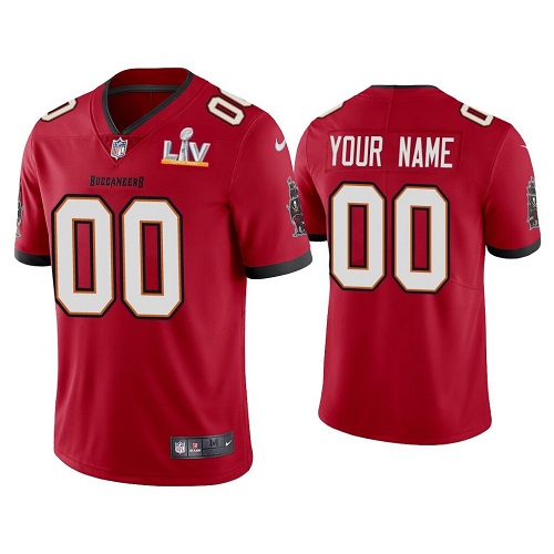 Men's Tampa Bay Buccaneers New Red NFL ACTIVE PLAYER Custom 2021 Super Bowl LV Limited Stitched Jersey